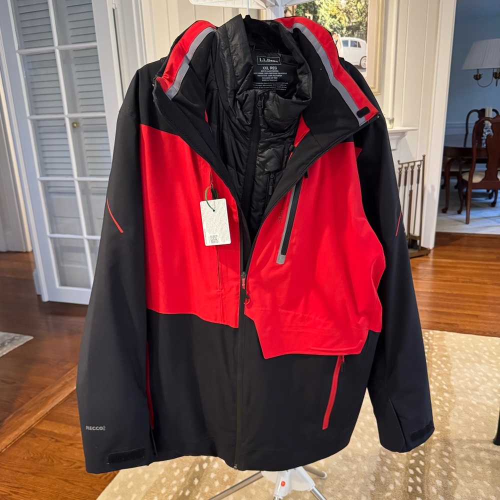 Men's Obermeyer Red and Black Ski Jacket